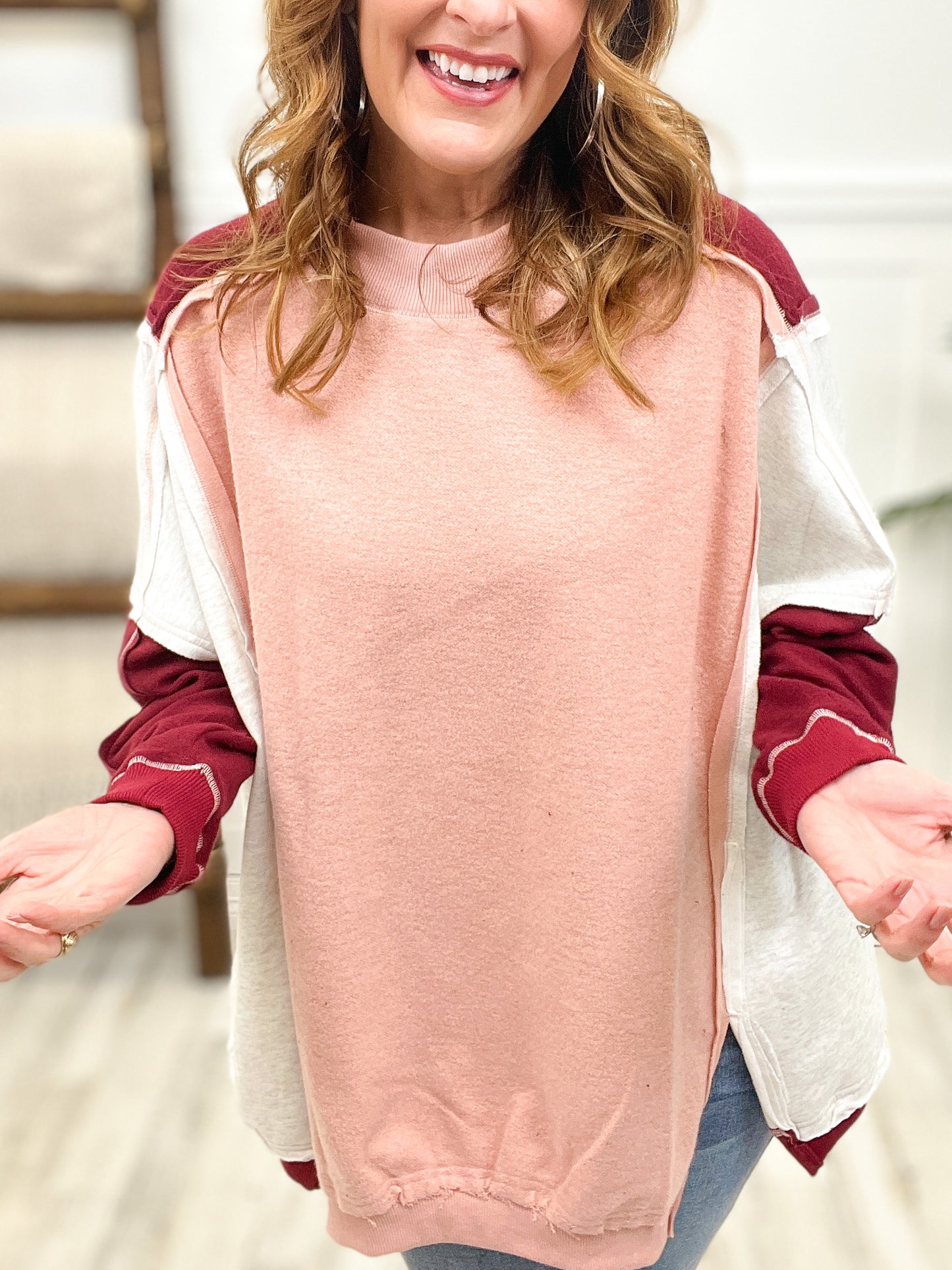 COLOR COMBO SWEATSHIRT