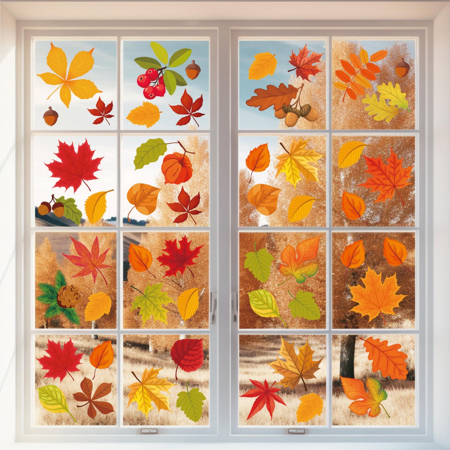 Fall Leaf Window Accents