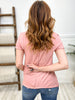 V Neck Short Sleeve Knit Top