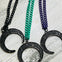 Micro Pave Half Moon Cuban Chain Necklace
