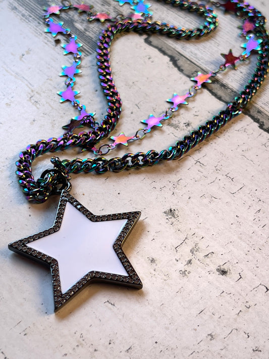 Never Ending Collection White Star Necklace