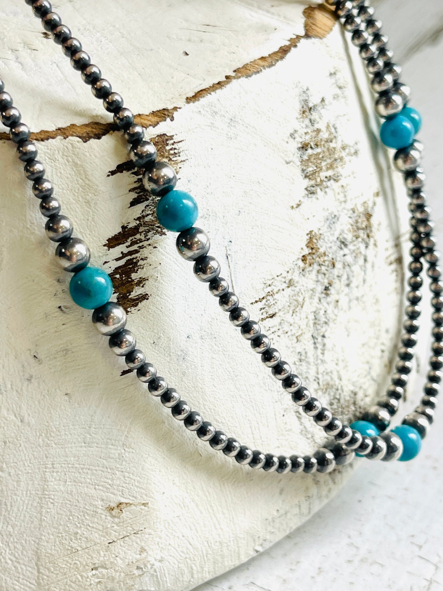 Mason Lee Navajo Pearl & Sleeping Beauty Turquoise Necklace