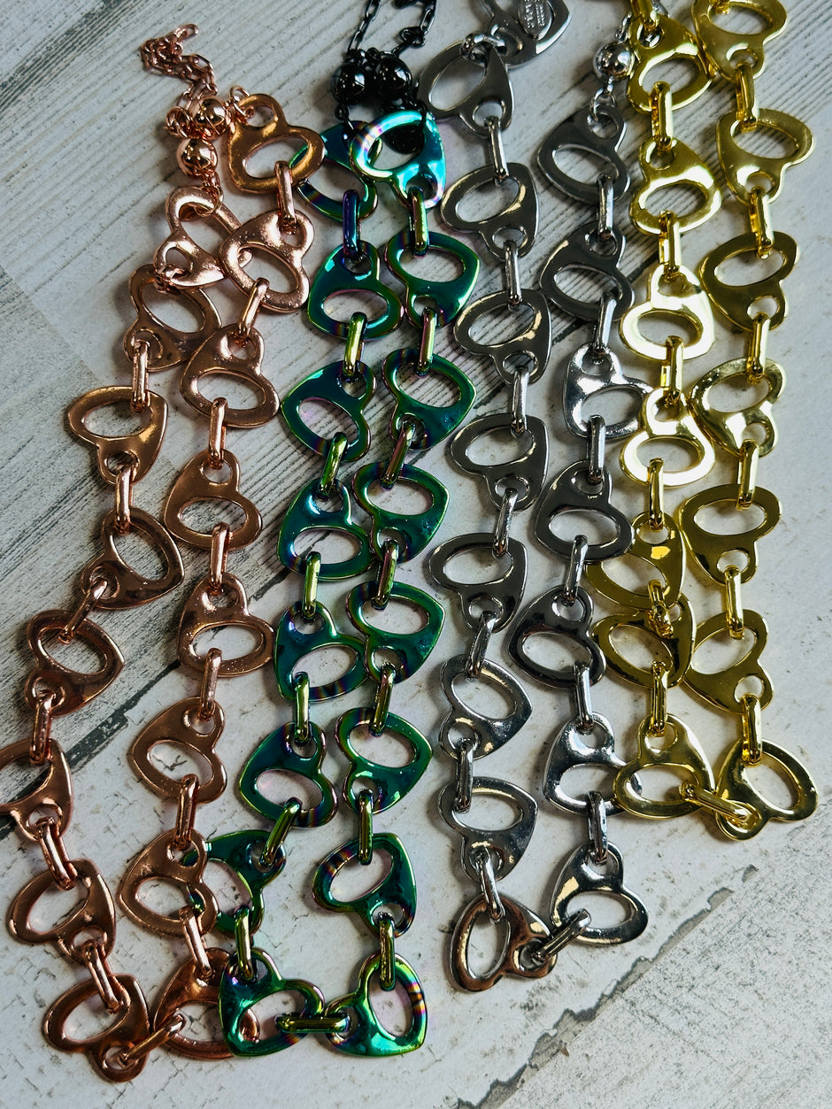 Chain of Hearts Spring Necklace