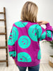 All over smiley face print knit top - Fantastic Fawn - Emma Lou's Boutique