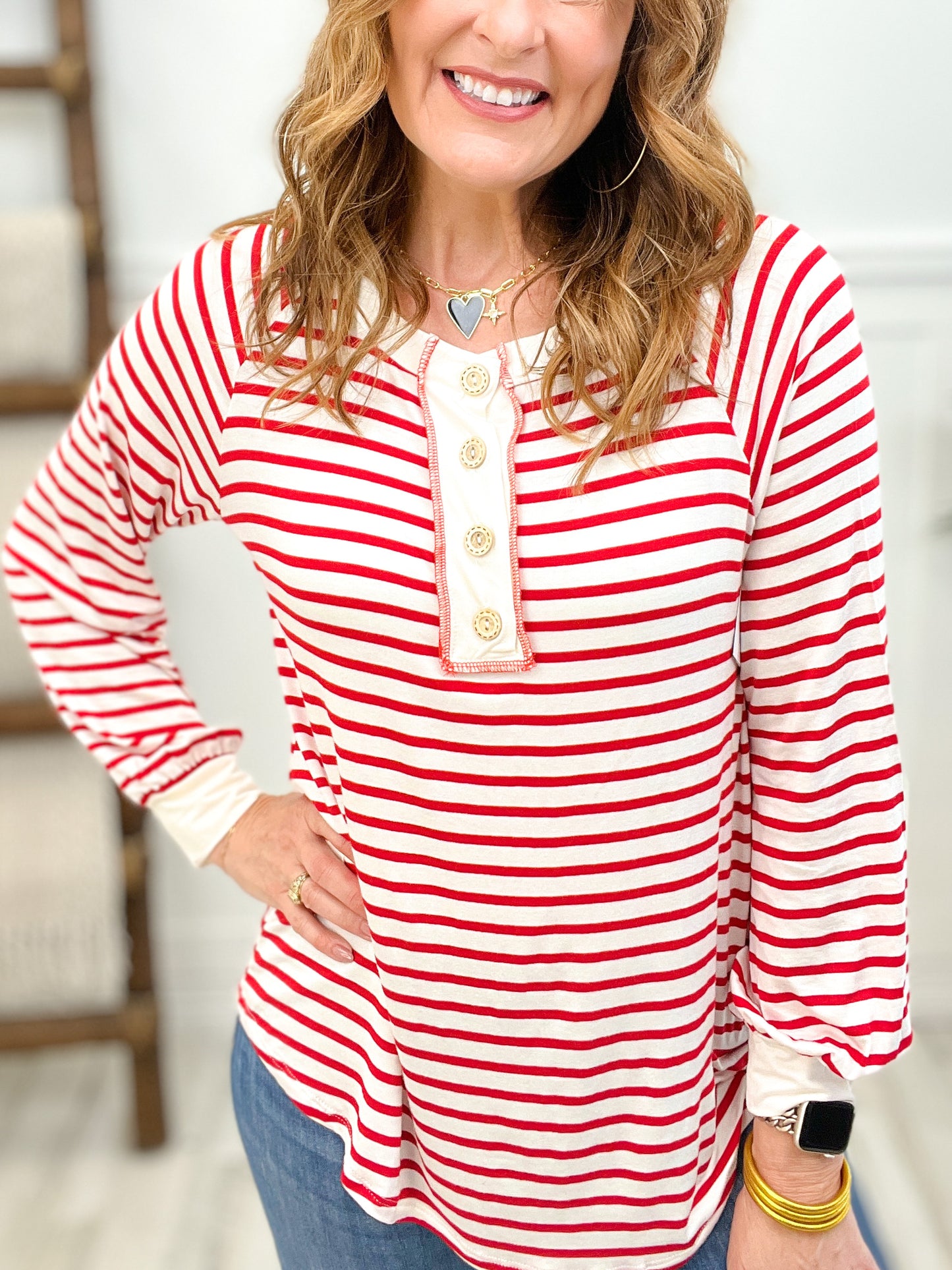 Love and Stripes Long Sleeve Top