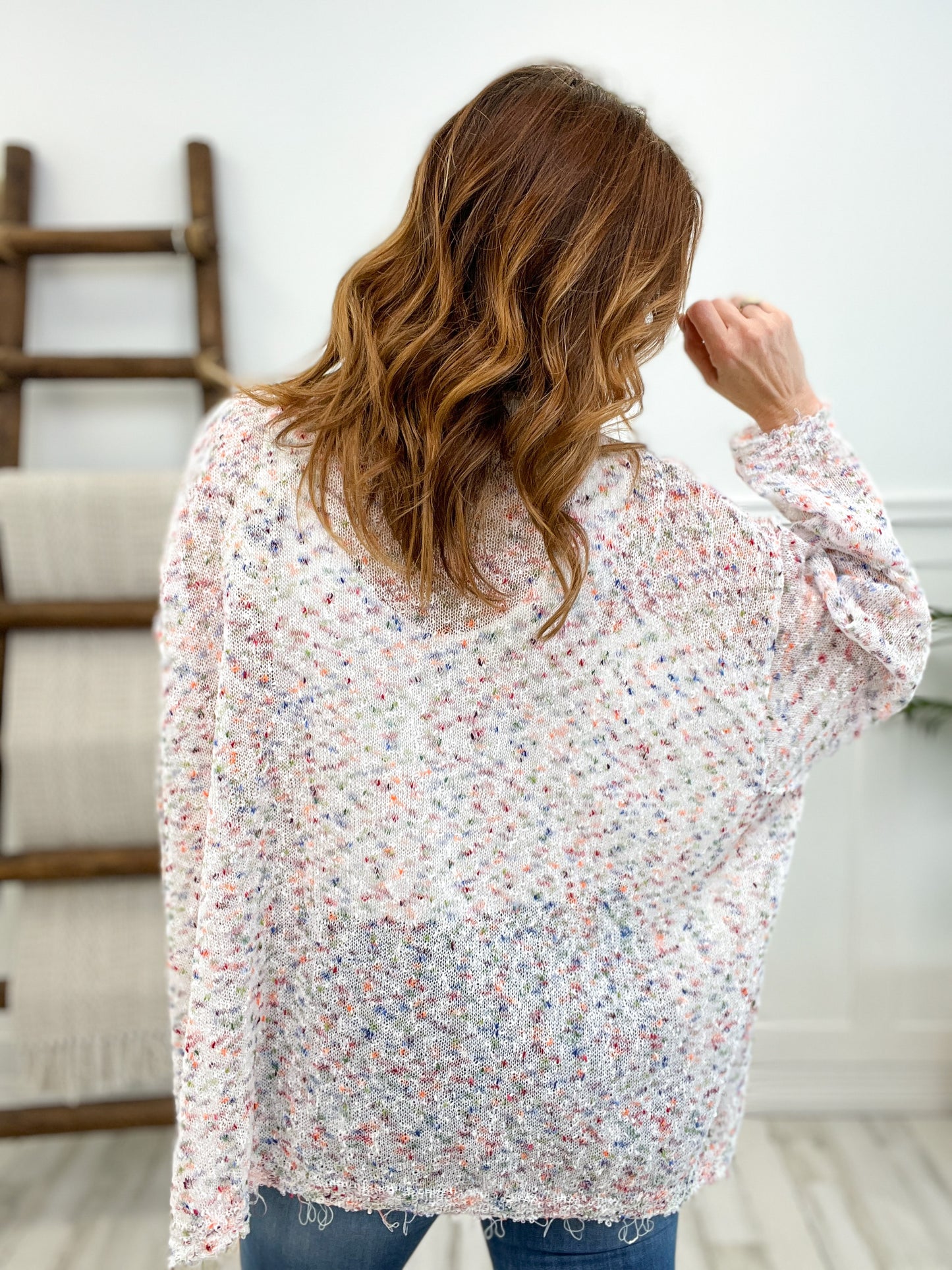 LONG SLEEVE KNITTED SWEATER BOXY PULLOVER