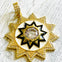 Gunmetal and White Enamel Sun Charm - MYON