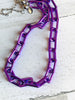 Metallic Purple Be Square Necklace