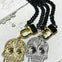 Sugar Skull Gunmetal Chain Necklace