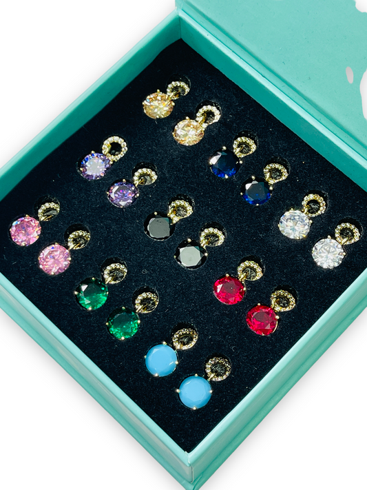 Emma Evelyn Jewelry Round Charm Earring Box Collection