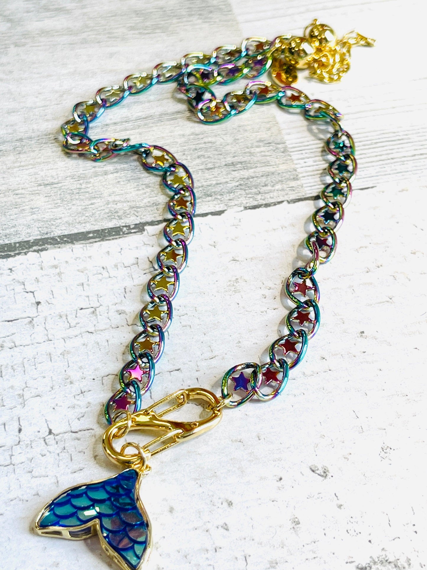 Aurora Chain with Mermaid Tail Necklace - Emma Lou's Boutique - Emma Lou's Boutique