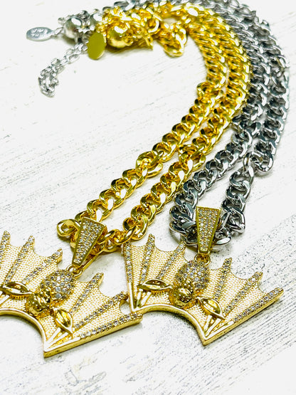 Cuban Chain Bat Necklace