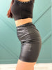 Faux Leather Black Skirt