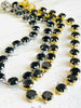 The "Evelyn" Swarovski Crystal necklace In Onyx