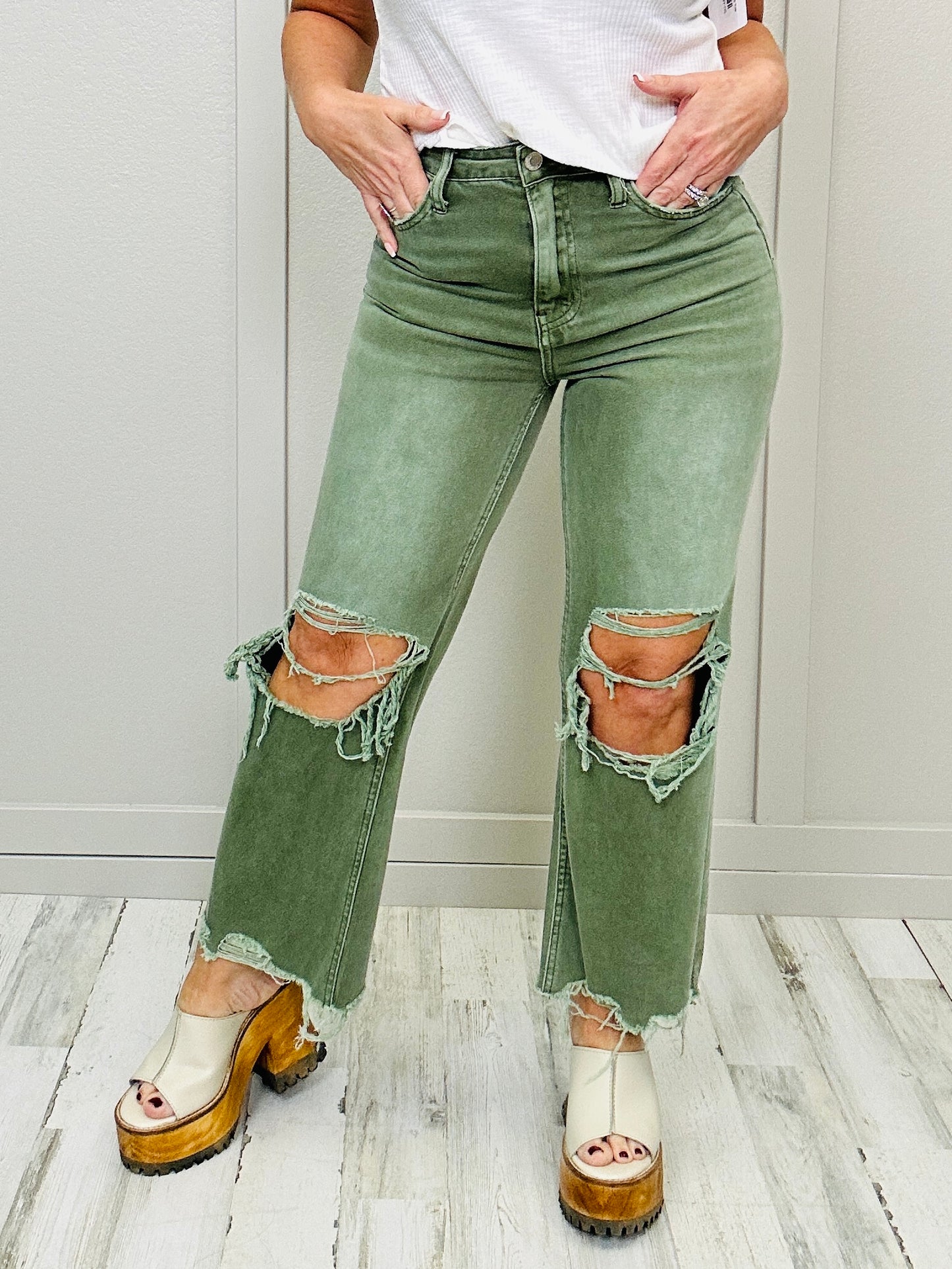 Vervet by Flying Monkey 90's Vintage Crop Flare Jeans