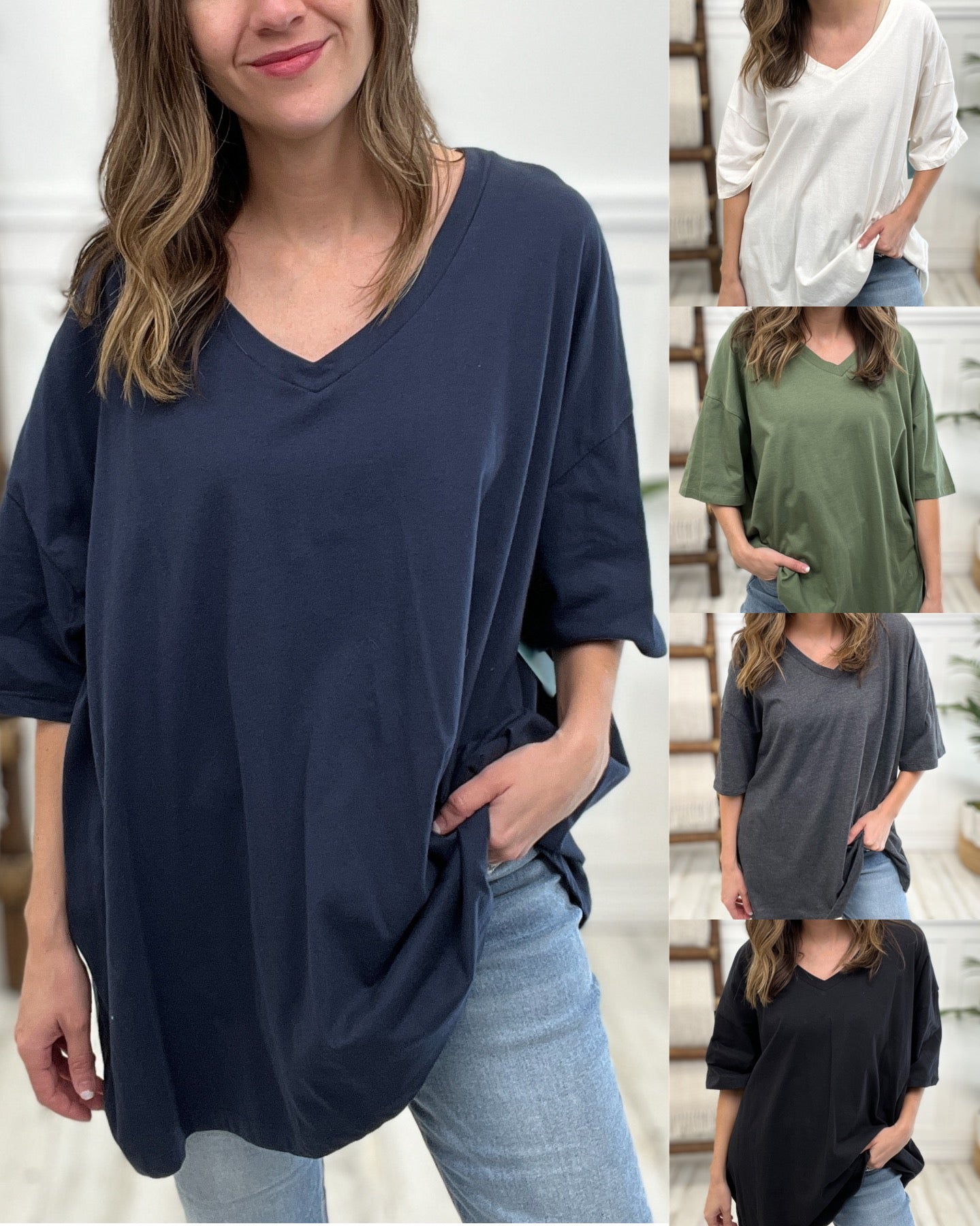 Cotton Drop Shoulder Boyfriend Box Tee