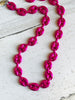 Metallic Magenta Gucci Bean Necklace