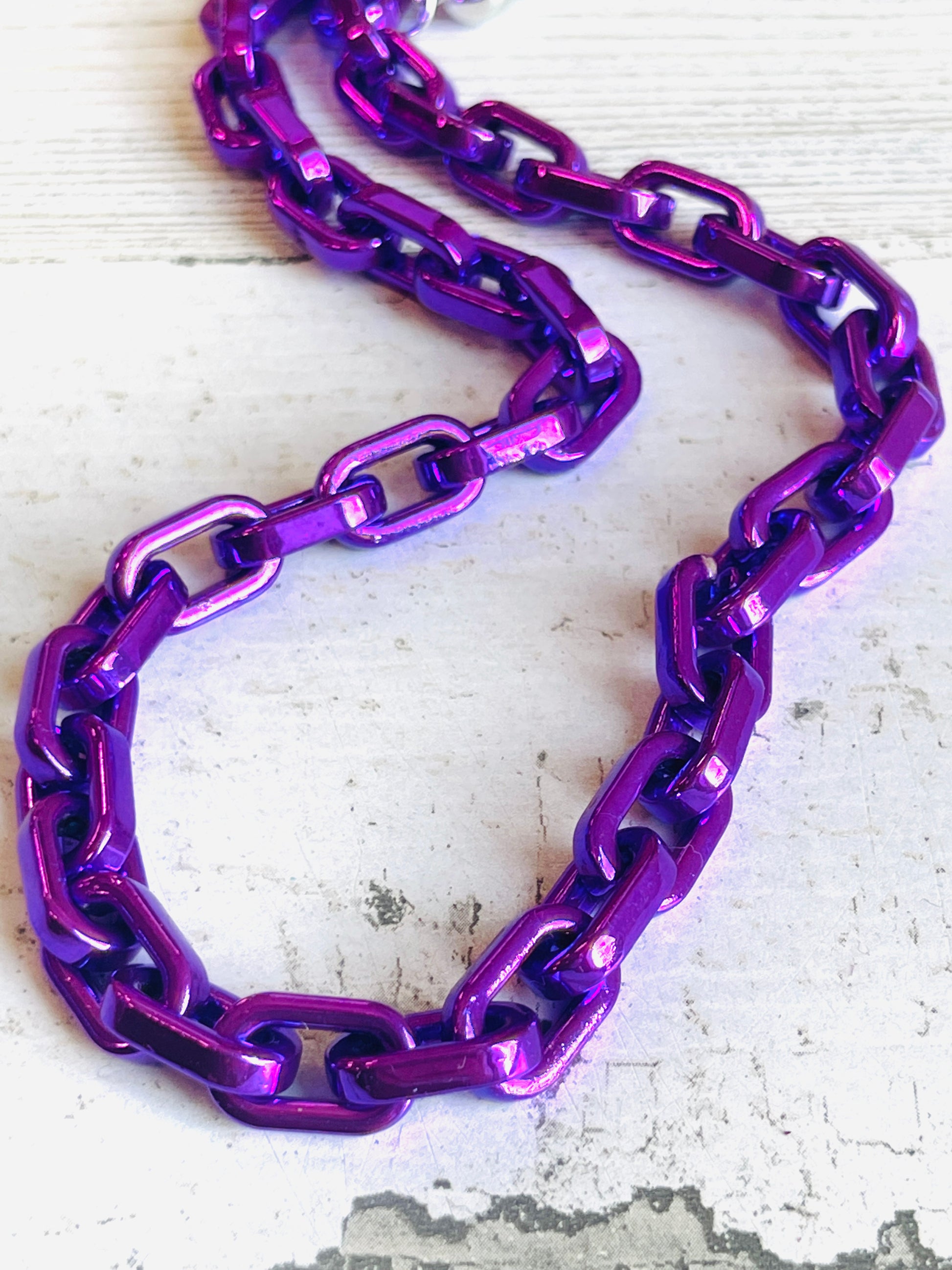 Metallic Purple Little Chunk Necklace