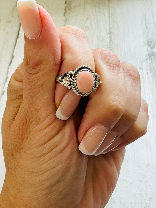 Freda Martinez Pink Conch Ring