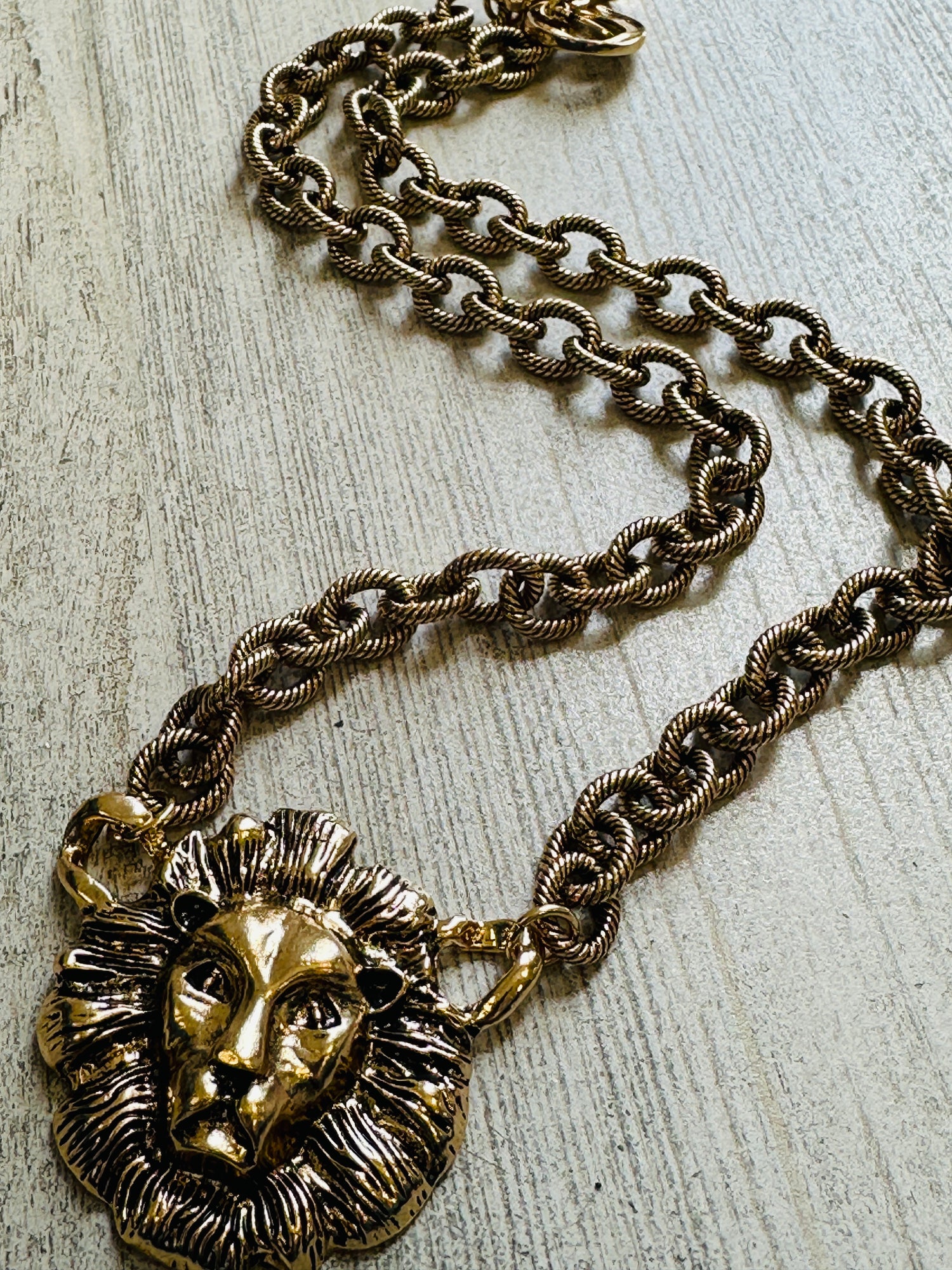 Antique ROAR Lion Necklace