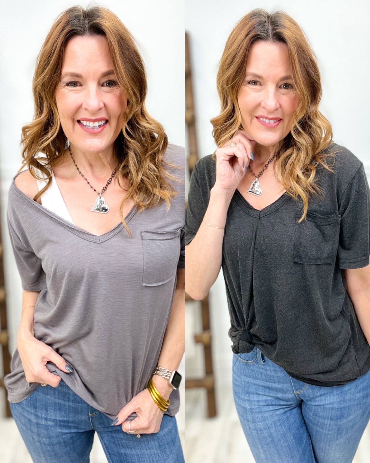 V-neck Basic Top