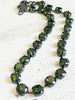 The "Evelyn" Swarovski Crystal necklace In Emerald