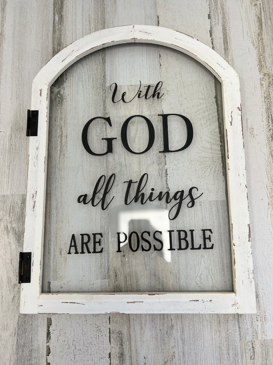 ALL THINGS JOY/LOVE DOOR PLAQUE