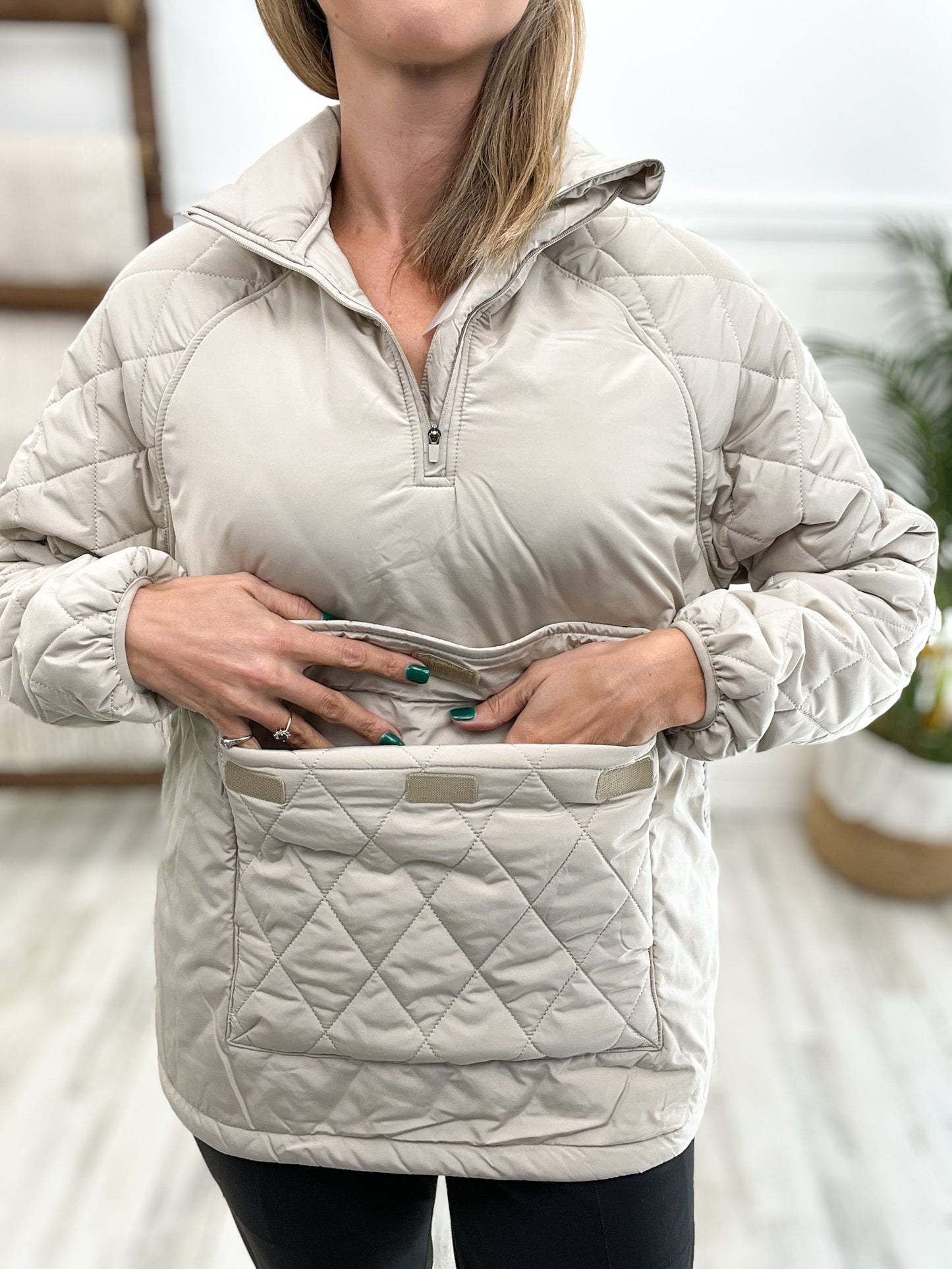 Padded Puffer Quilted Pullover Jacket