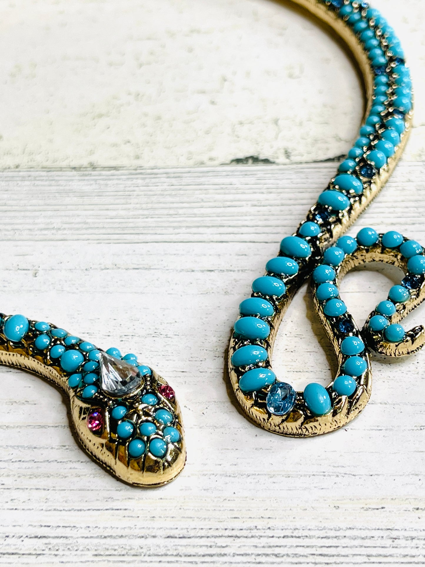 Turquoise Snake Choker Necklace