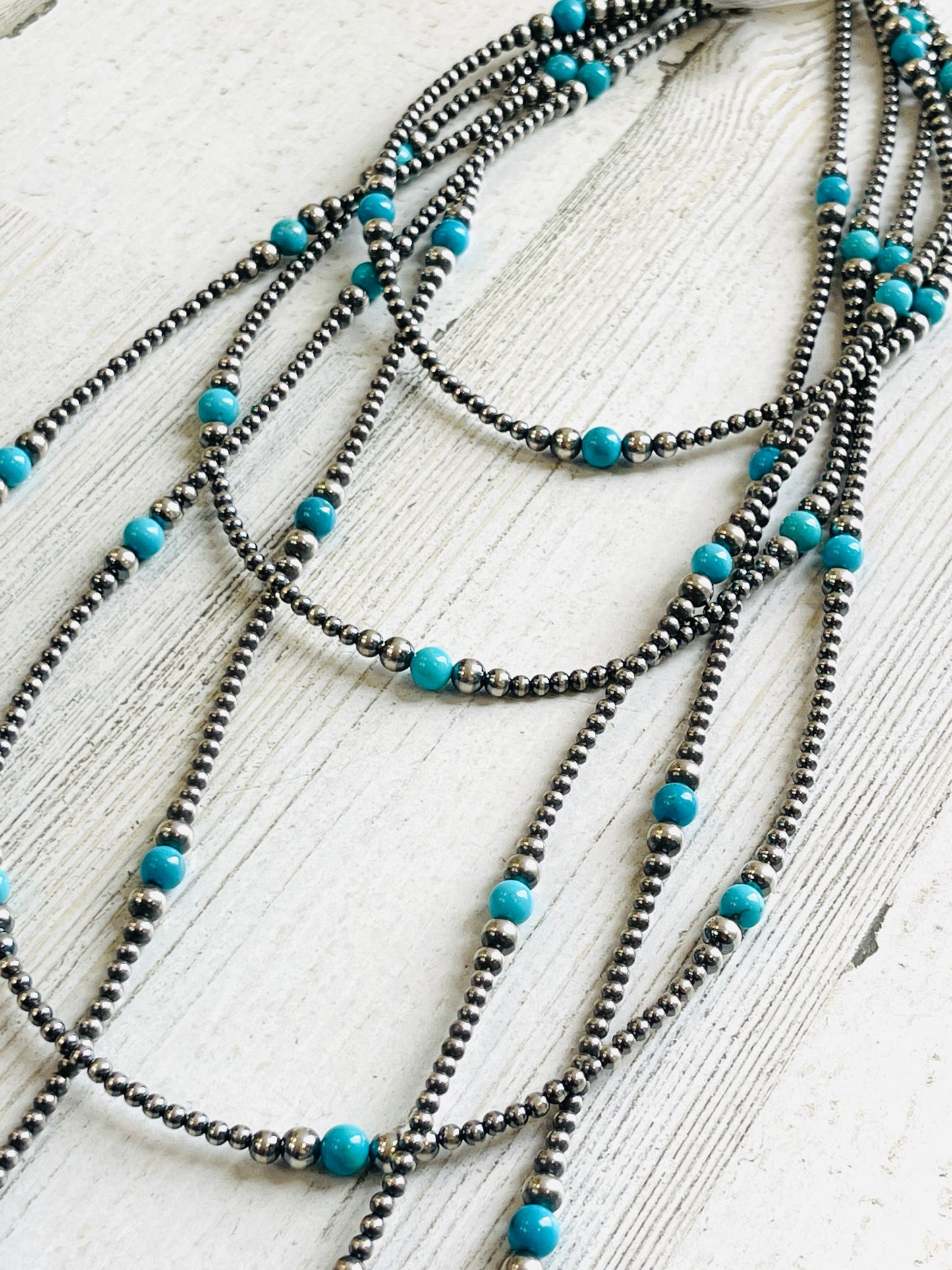 Mason Lee Navajo Pearl & Sleeping Beauty Turquoise Necklace