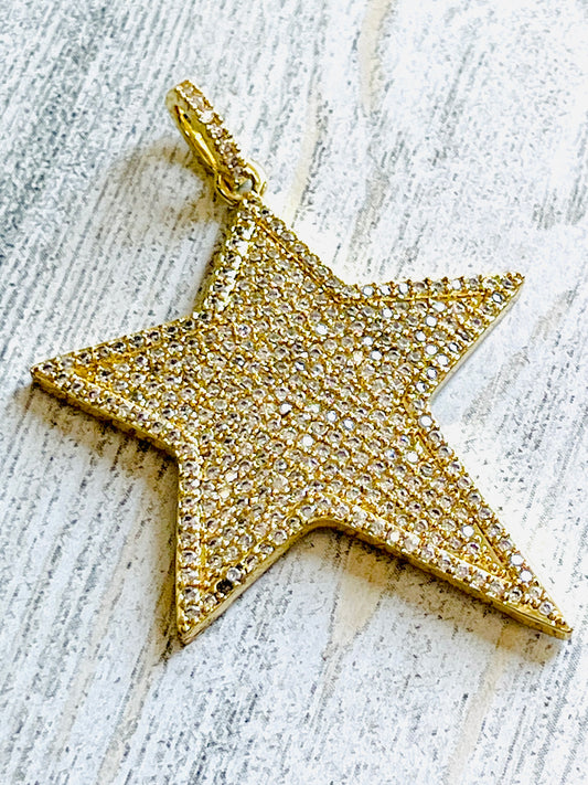 Silver Micro Pave Star Charm - MYON