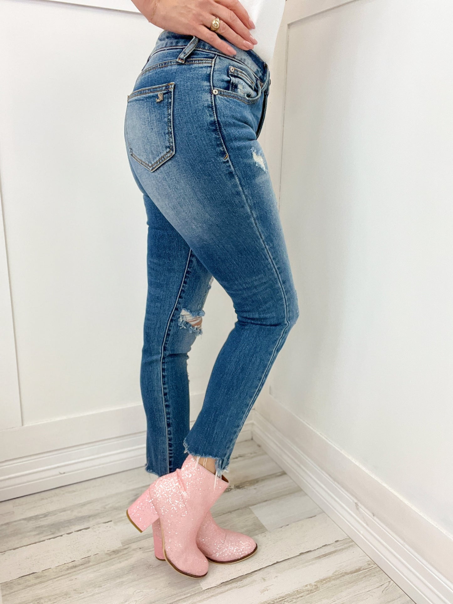 Special A High-Rise Relaxed Skinny Denim Jeans