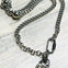 Silver Cuban Chain with Aurora Charm Necklace