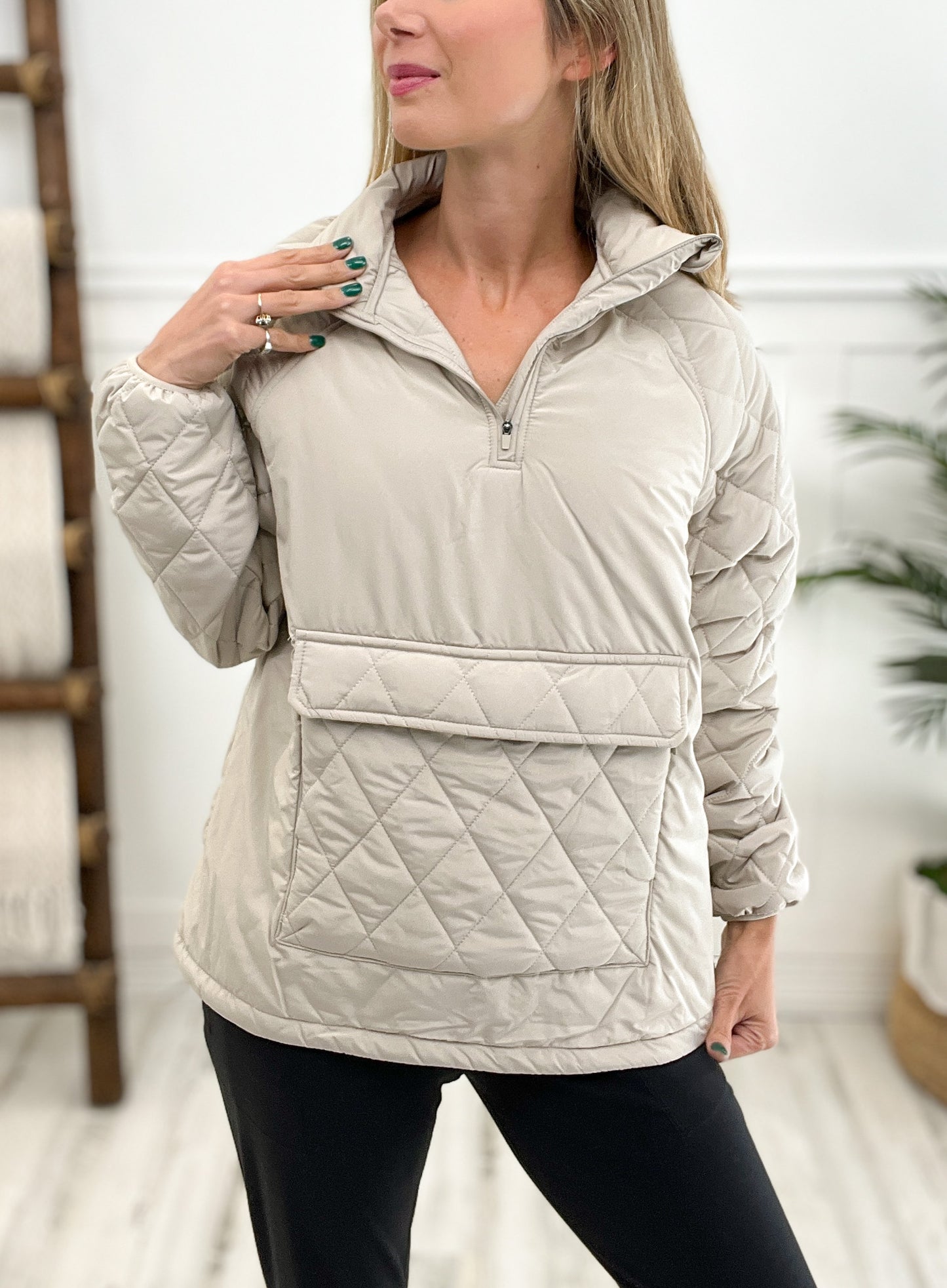 Padded Puffer Quilted Pullover Jacket