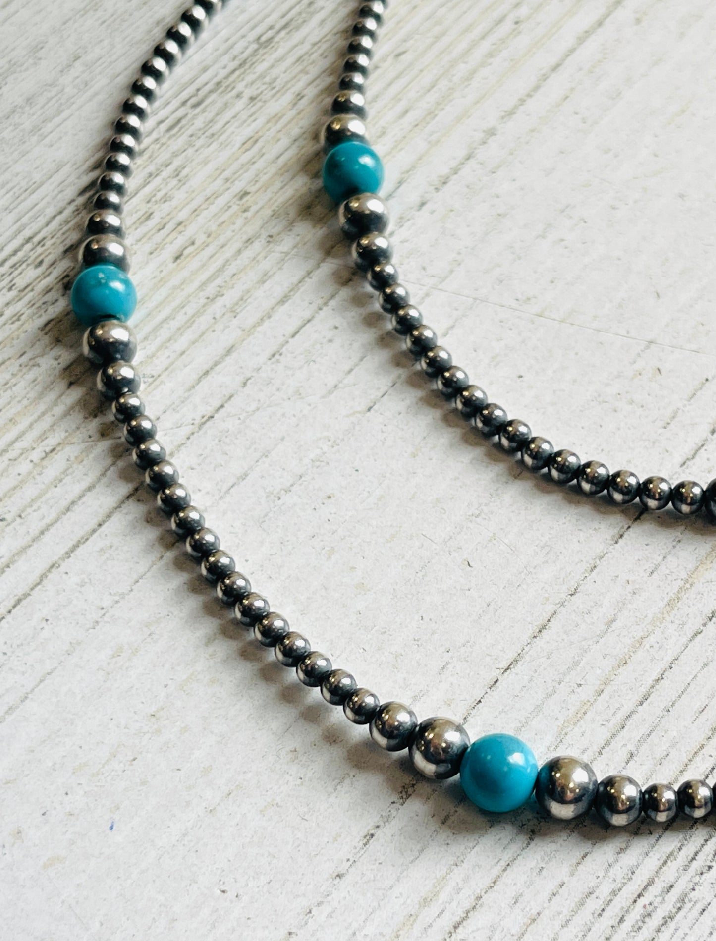 Mason Lee Navajo Pearl & Sleeping Beauty Turquoise Necklace