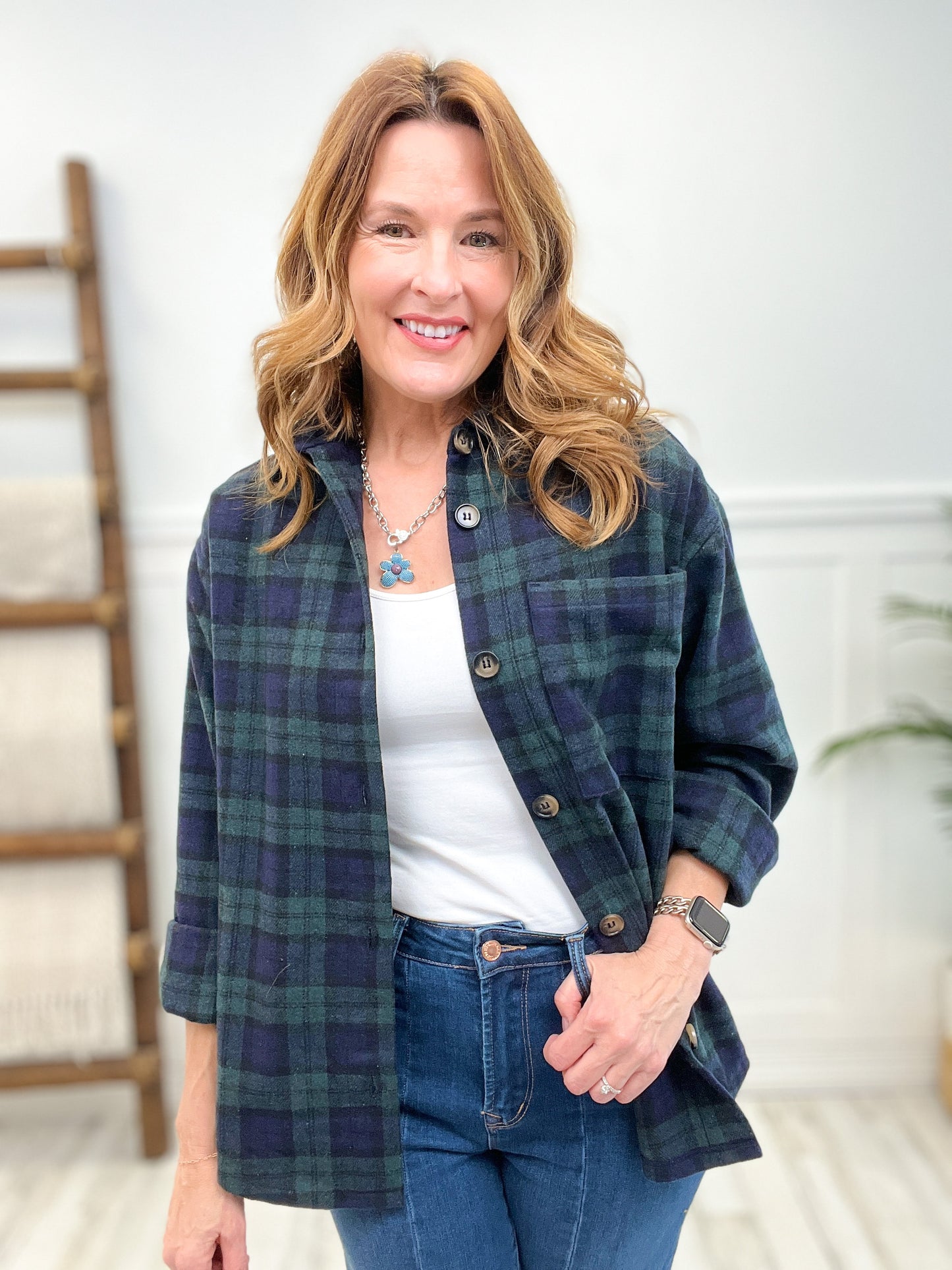 BLACK FRIDAY!!! Into the Woods Oversized Plaid Top