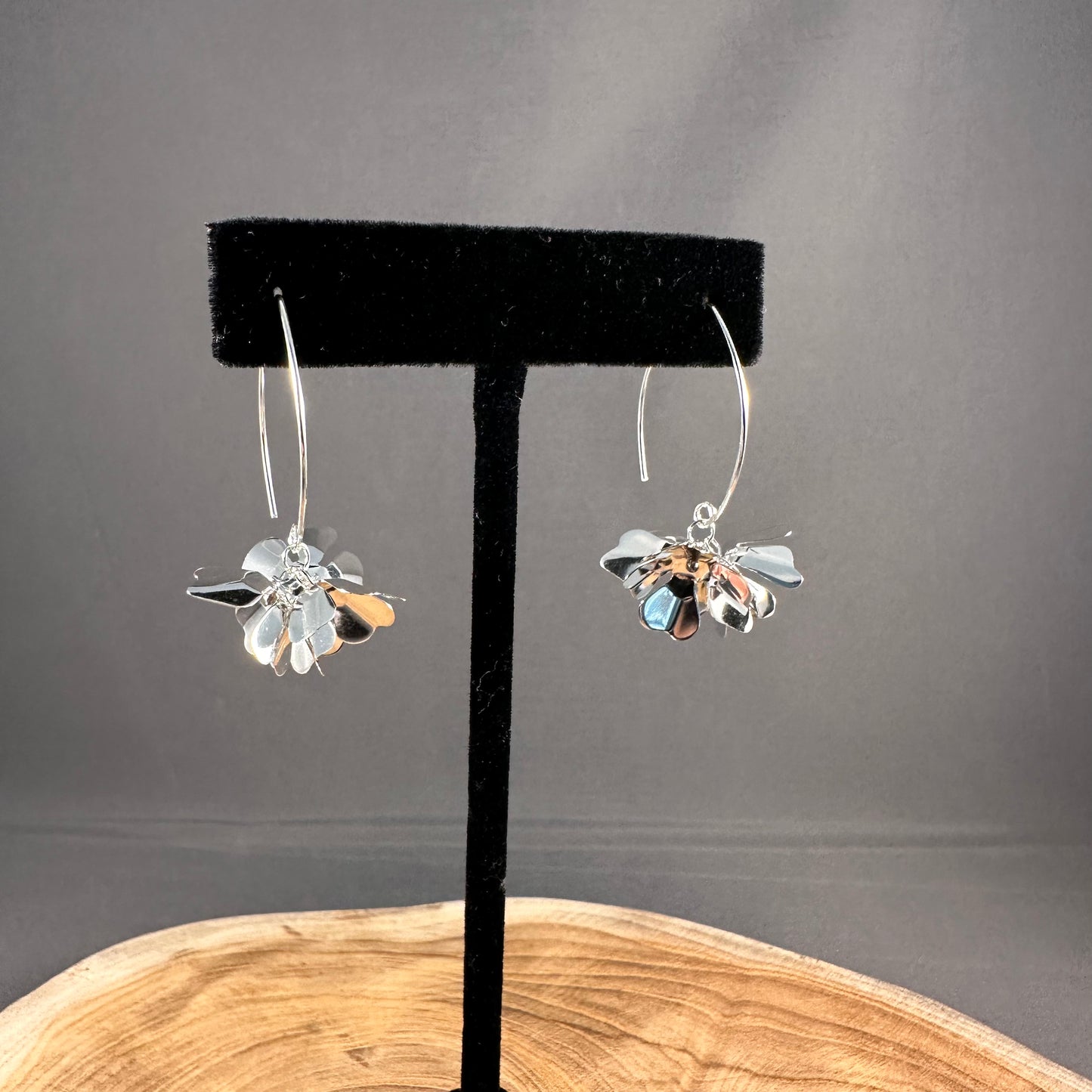 Sterling Silver 3D Poppy Earring