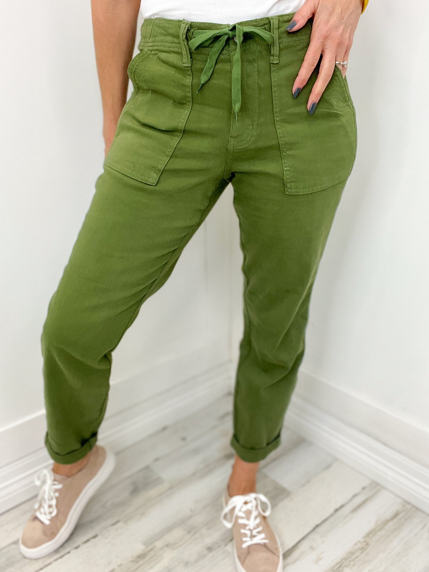 Judy Blue Annabelle Olive Jogger Jeans