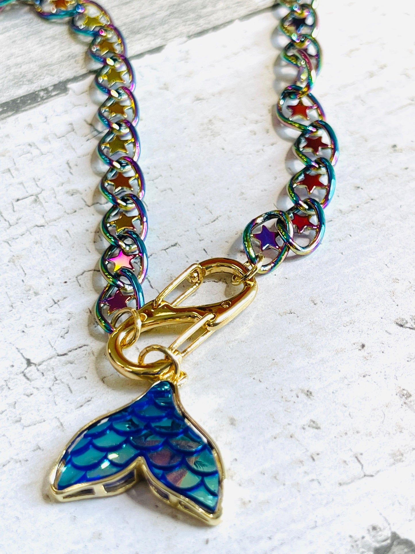 Aurora Chain with Mermaid Tail Necklace - Emma Lou's Boutique - Emma Lou's Boutique