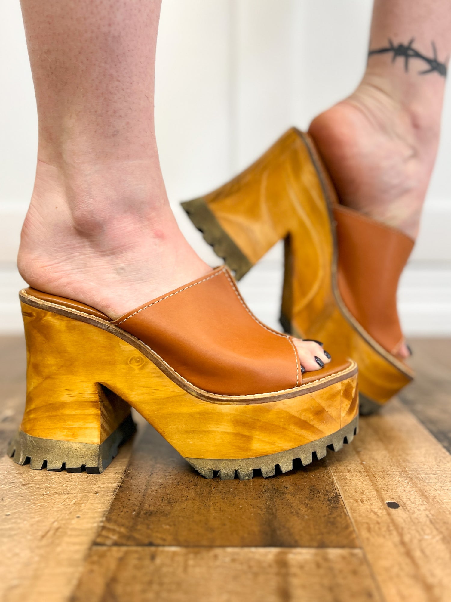 Corkys Block Party Wedge Shoes in Camel