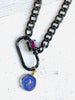 Gunmetal Carabiner with Charm Necklace