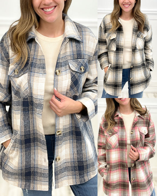 Long Sleeve Button Down Lightweight Shacket