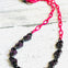 Hot pink and Black Necklace