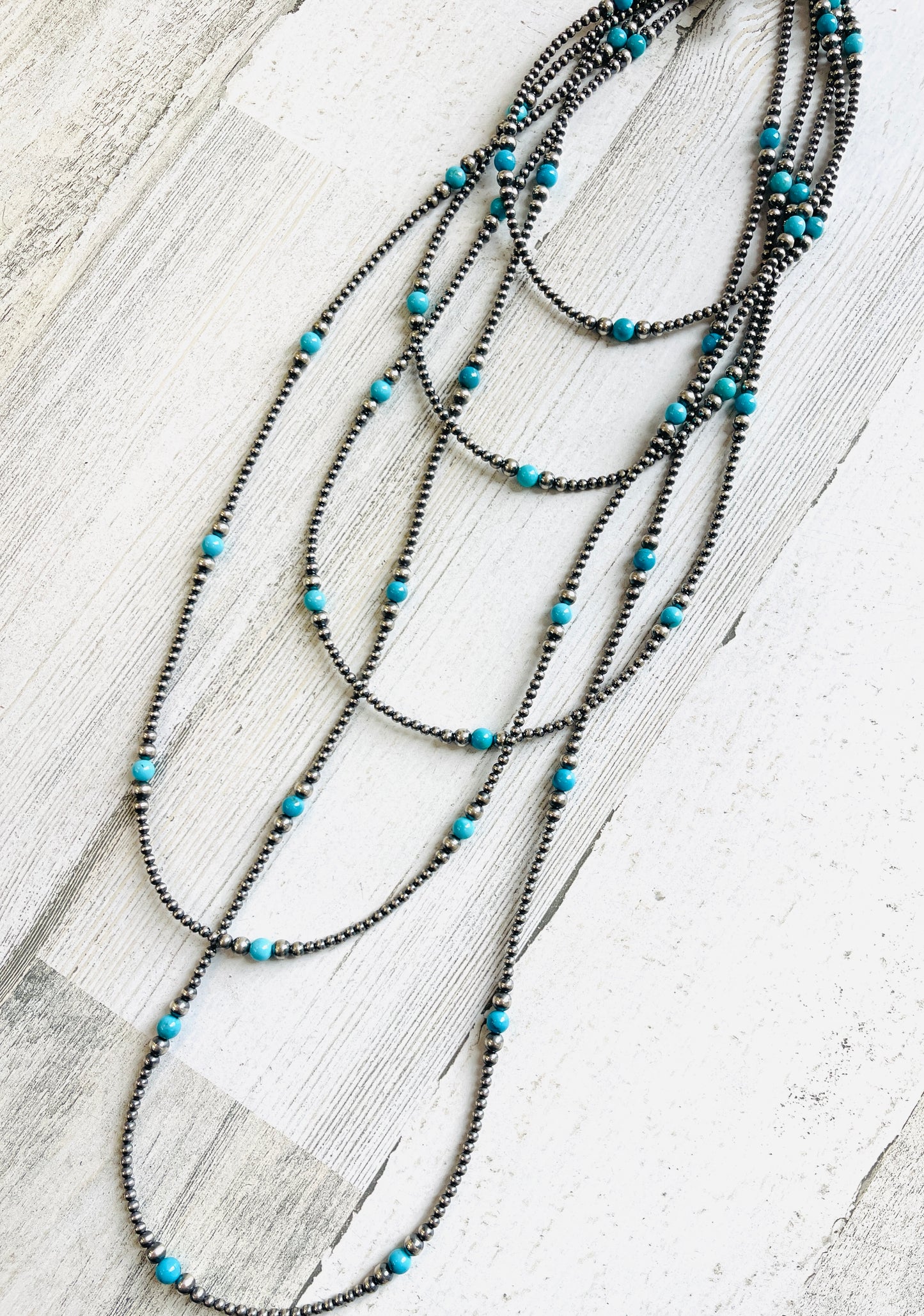 Mason Lee Navajo Pearl & Sleeping Beauty Turquoise Necklace