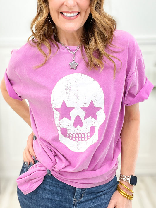 Lights Out Skull Graphic Top