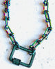 Aurora Chain with Emerald Carabiner Necklace - Emma Lou's Boutique - Emma Lou's Boutique