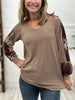 V-Neck Bubble Sleeve Top