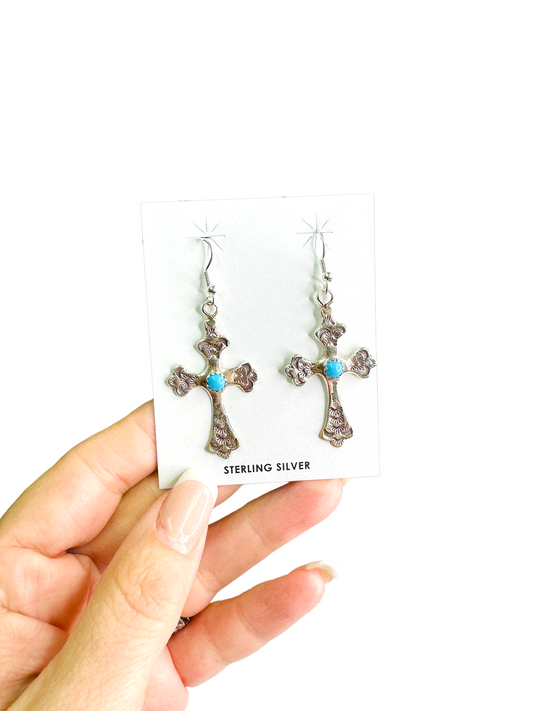 Tonya Yazzie Cross Earrings