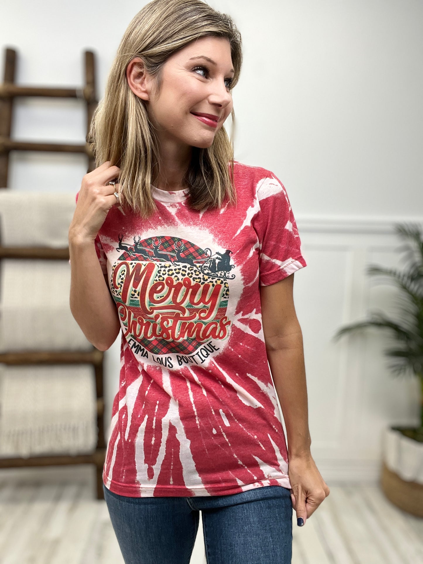 Emma Lous Small Business Holiday Bleached Tees