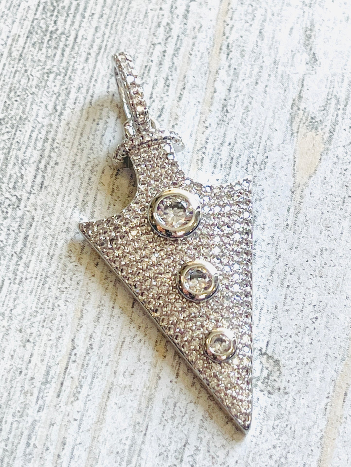 Silver Micro Pave Arrow Head and Flower - MYON